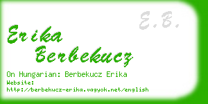 erika berbekucz business card